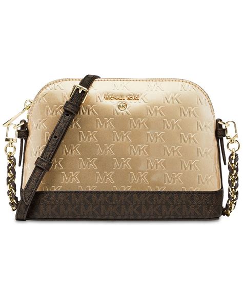 michael michael kors signature jet set charm small dome crossbody|mk jet set large crossbody.